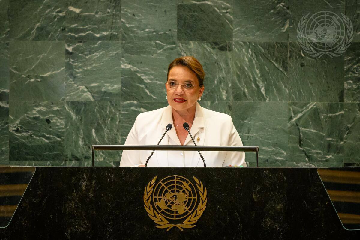 President Xiomara Castro at the UN Assembly demanded an end to the blockade and sanctions on ALBA-TCP countries